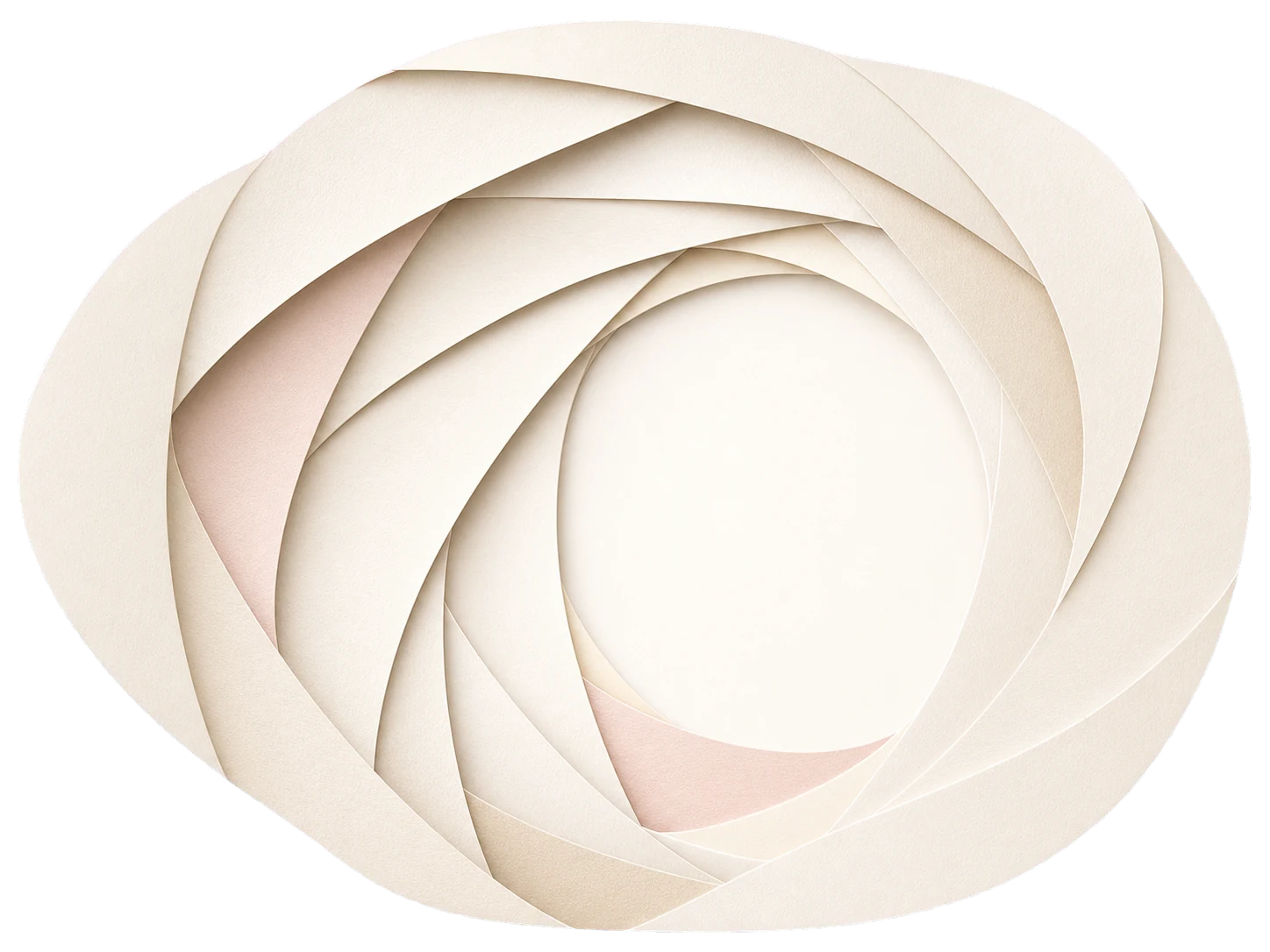 Layered paper aperture symbolizing protected data