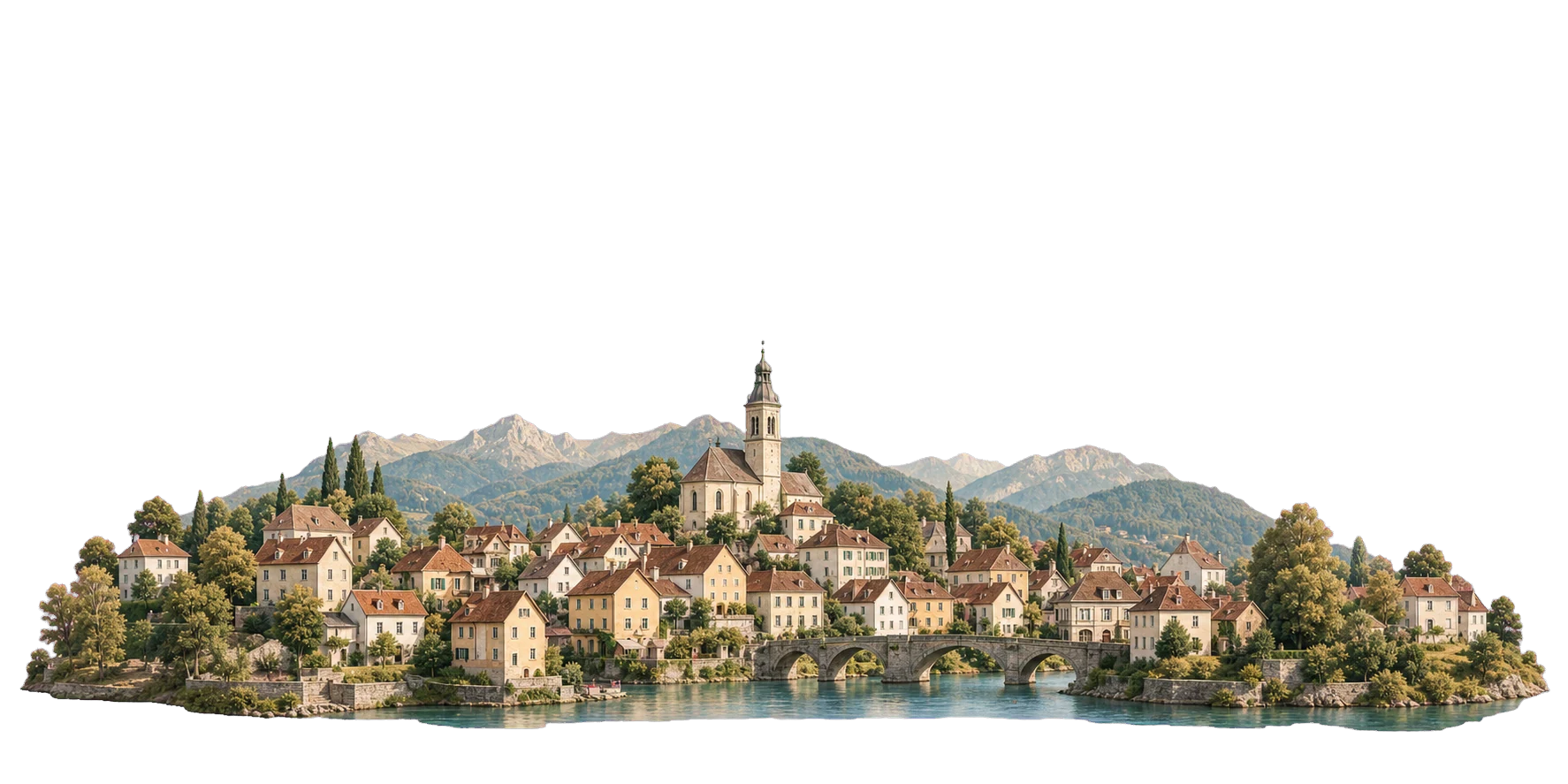 A connected global town representing Disclera suppliers